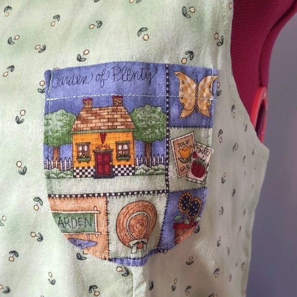 LG 100% Vintage Cotton Dress Teacher Garden Vibrant Patchwork Print Maxi Modest - Picture 5 of 14